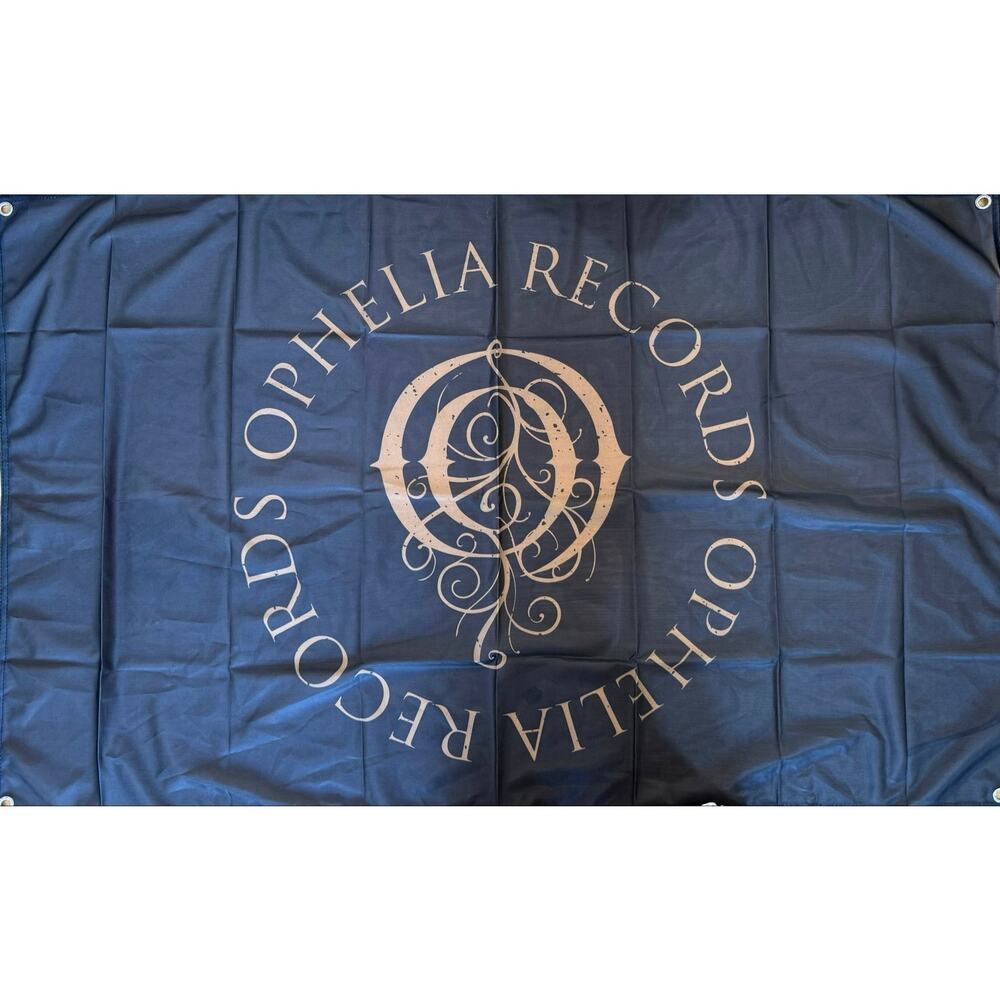 Ophelia Records Seven Lions Logo Flag Banner Festival Tapestry Black Gold⁠